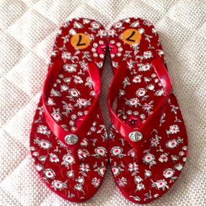 Coach red multi brand new slippers size 7